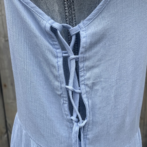 BOHEMIAN BLUE SUN DRESS SIZE LARGE BEACH SUMMER VERY LITE - Picture 2 of 8